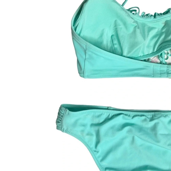 Victorias Secret Fringe Halter Bikini Size Large Adjustable Strap Removable Pads - Picture 7 of 12